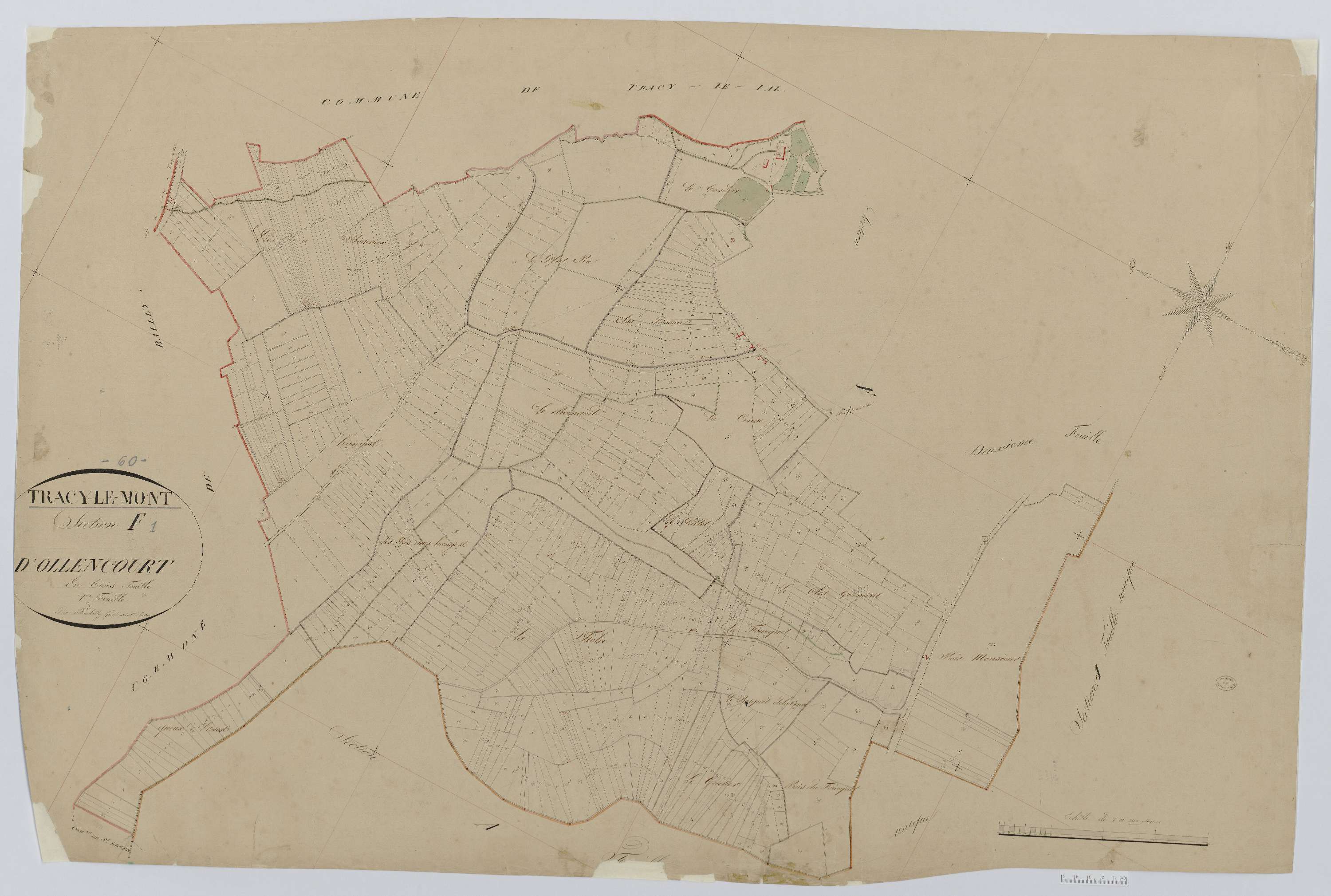Tracy-le-Mont - Cadastre napoléonien, section F1