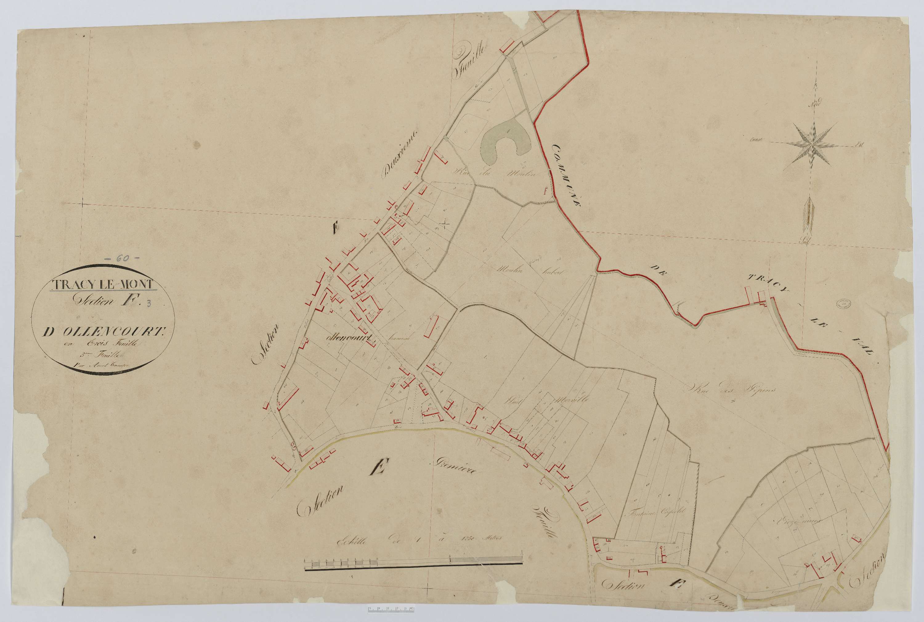 Tracy-le-Mont - Cadastre napoléonien, section F3