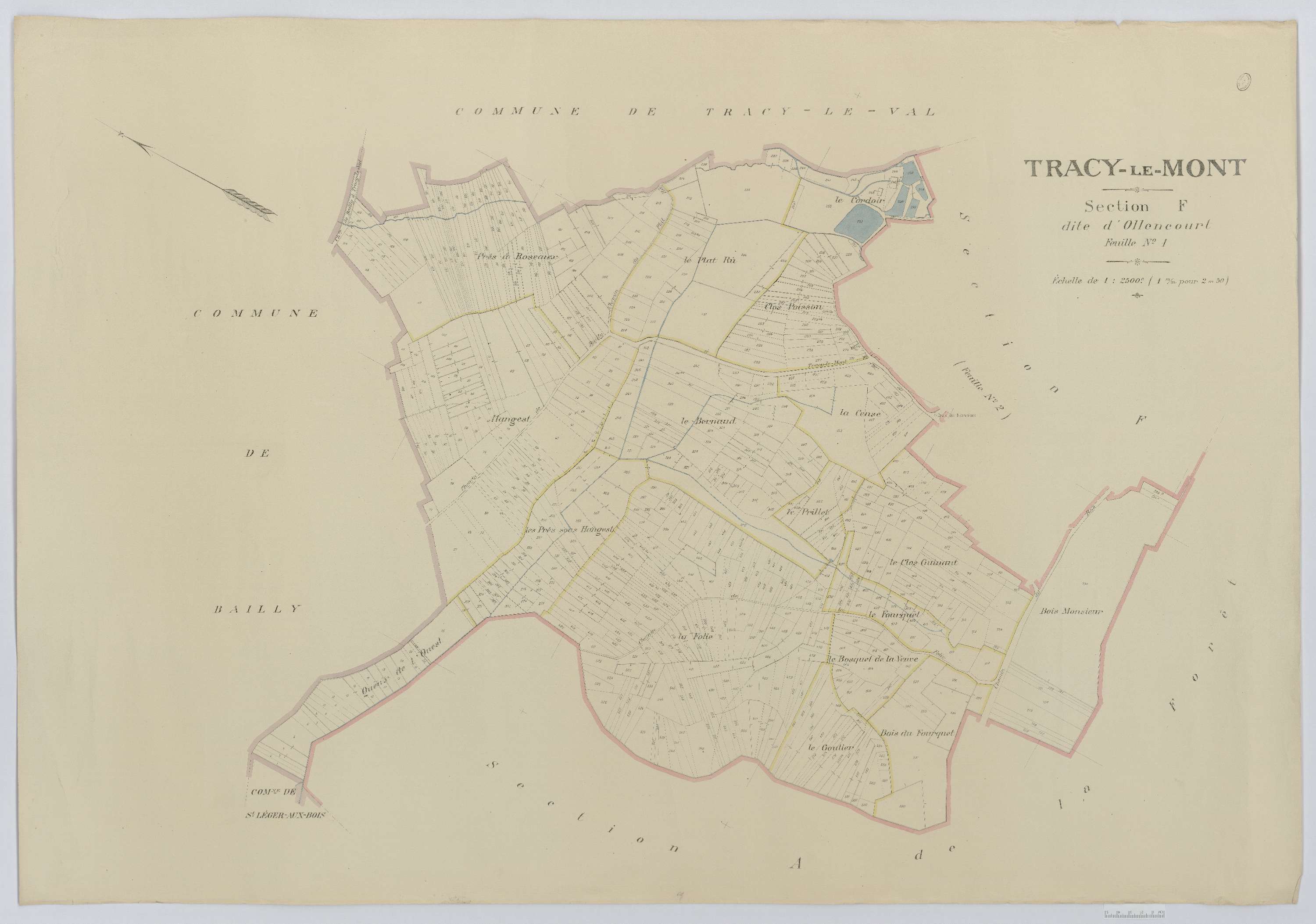 Tracy-le-Mont - Cadastre napoléonien (copie), section F1