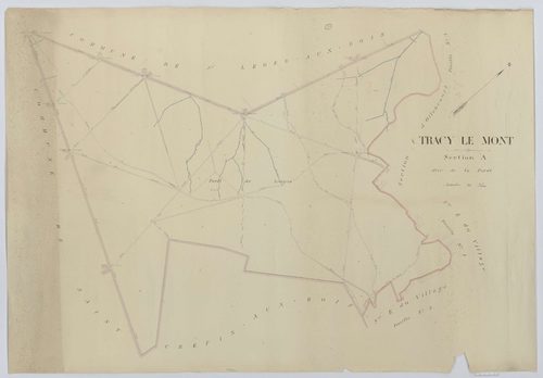 Tracy-le-Mont - Cadastre napoléonien (copie), section A, feuille unique