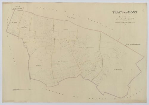 Tracy-le-Mont - Cadastre napoléonien (copie), section C, feuille unique