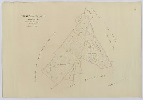 Tracy-le-Mont - Cadastre napoléonien (copie), section D1