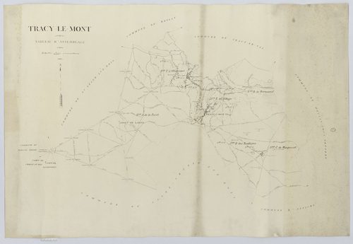 Tracy-le-Mont - Cadastre napoléonien (copie), tableau d'assemblage