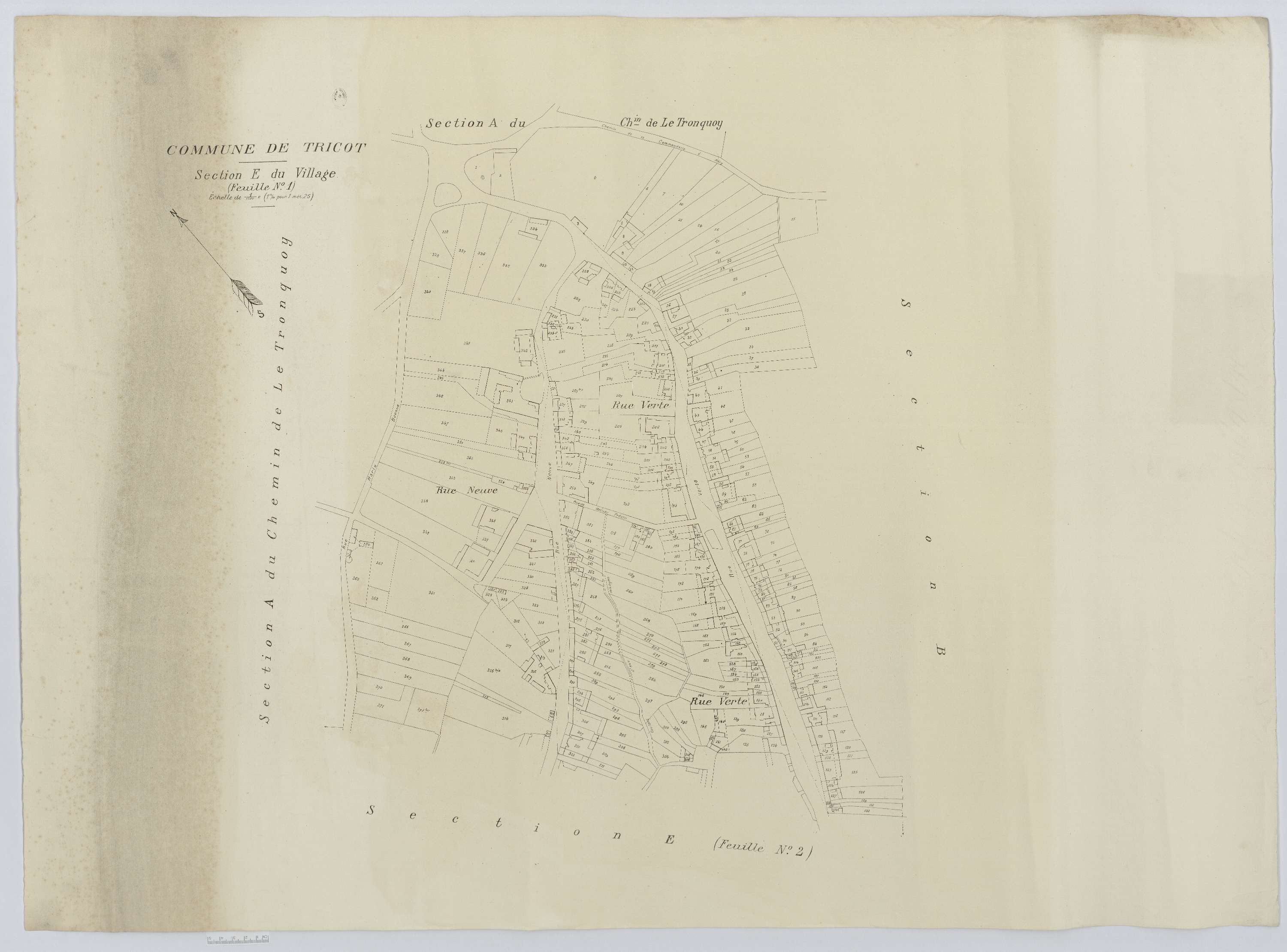 Tricot - Cadastre napoléonien (copie), section E1