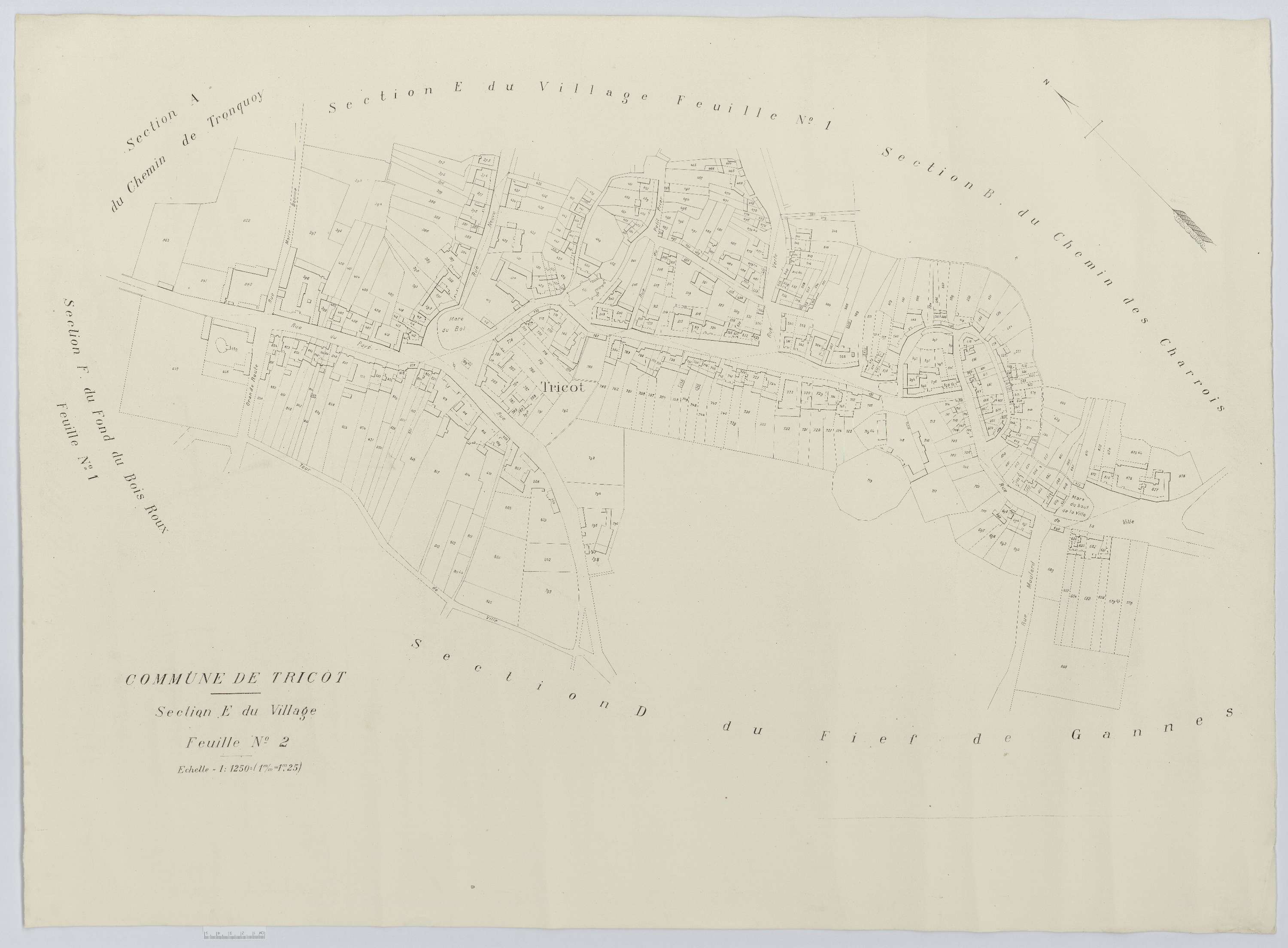 Tricot - Cadastre napoléonien (copie), section E2