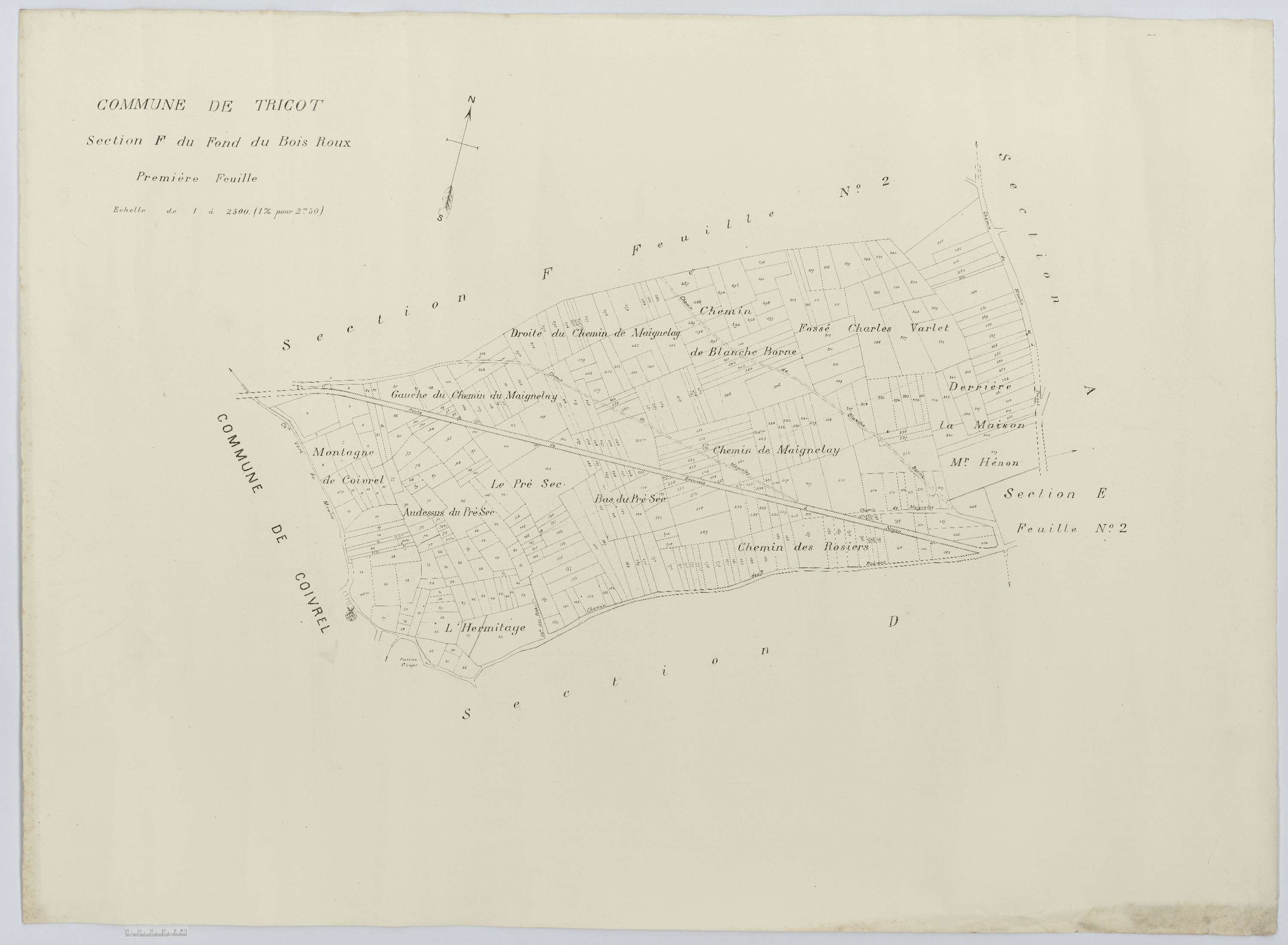 Tricot - Cadastre napoléonien (copie), section F1