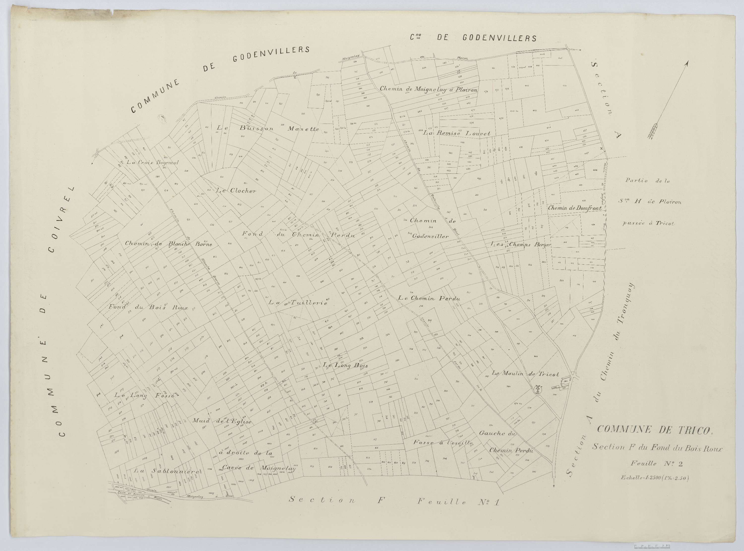Tricot - Cadastre napoléonien (copie), section F2