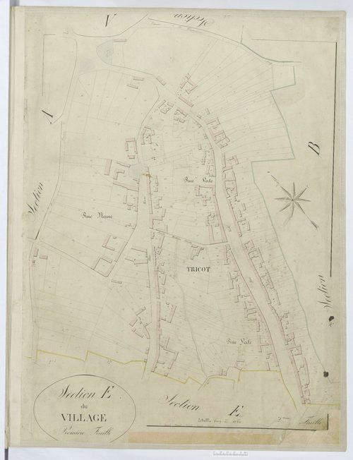 Tricot - Cadastre napoléonien, section E1