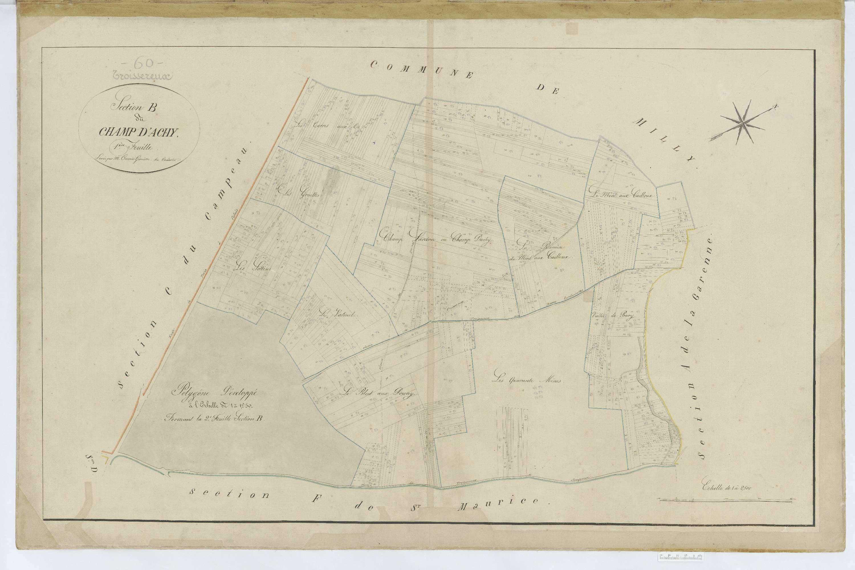 Troissereux - Cadastre napoléonien, section B1