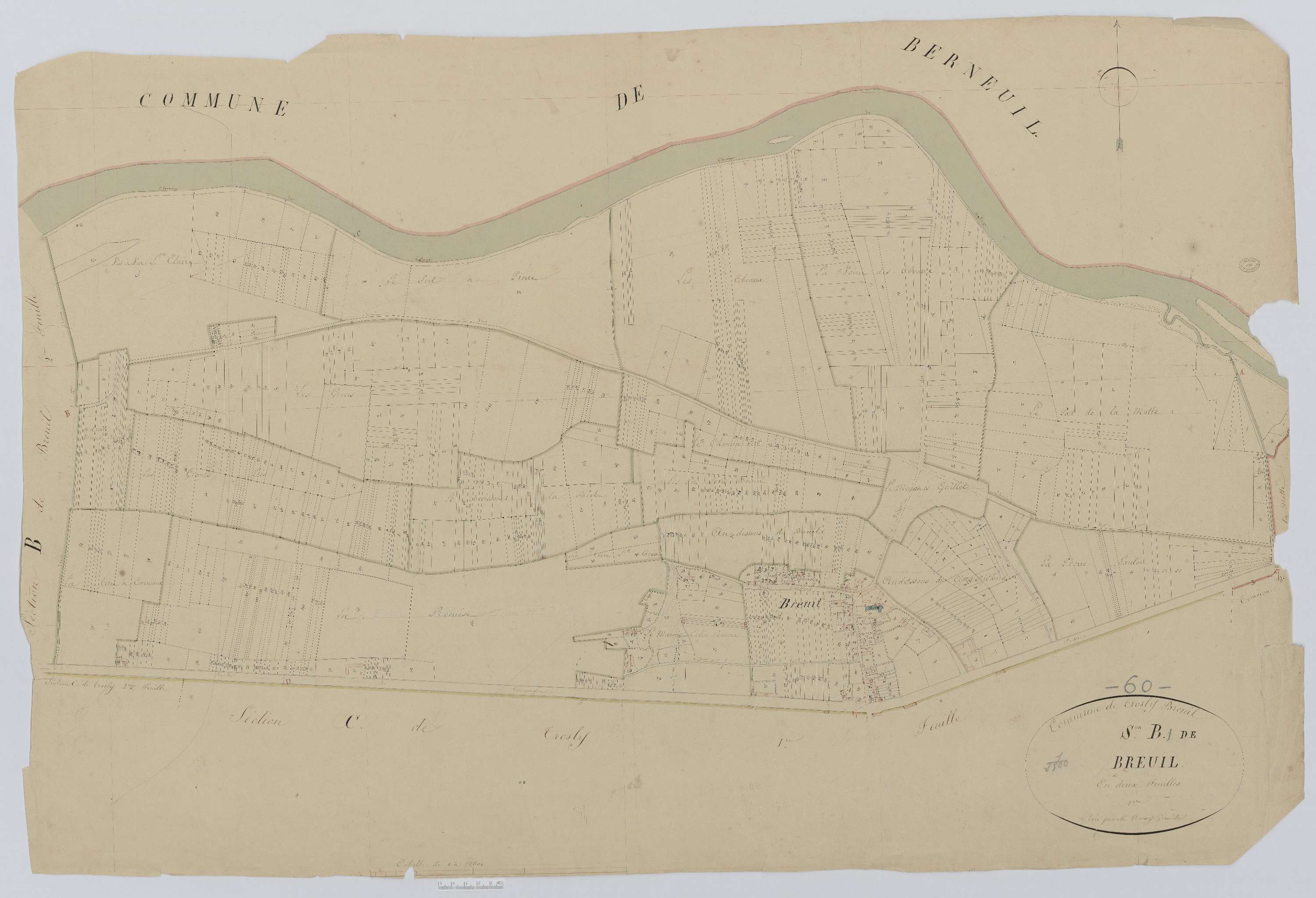 Trosly-Breuil - Cadastre napoléonien, section B1