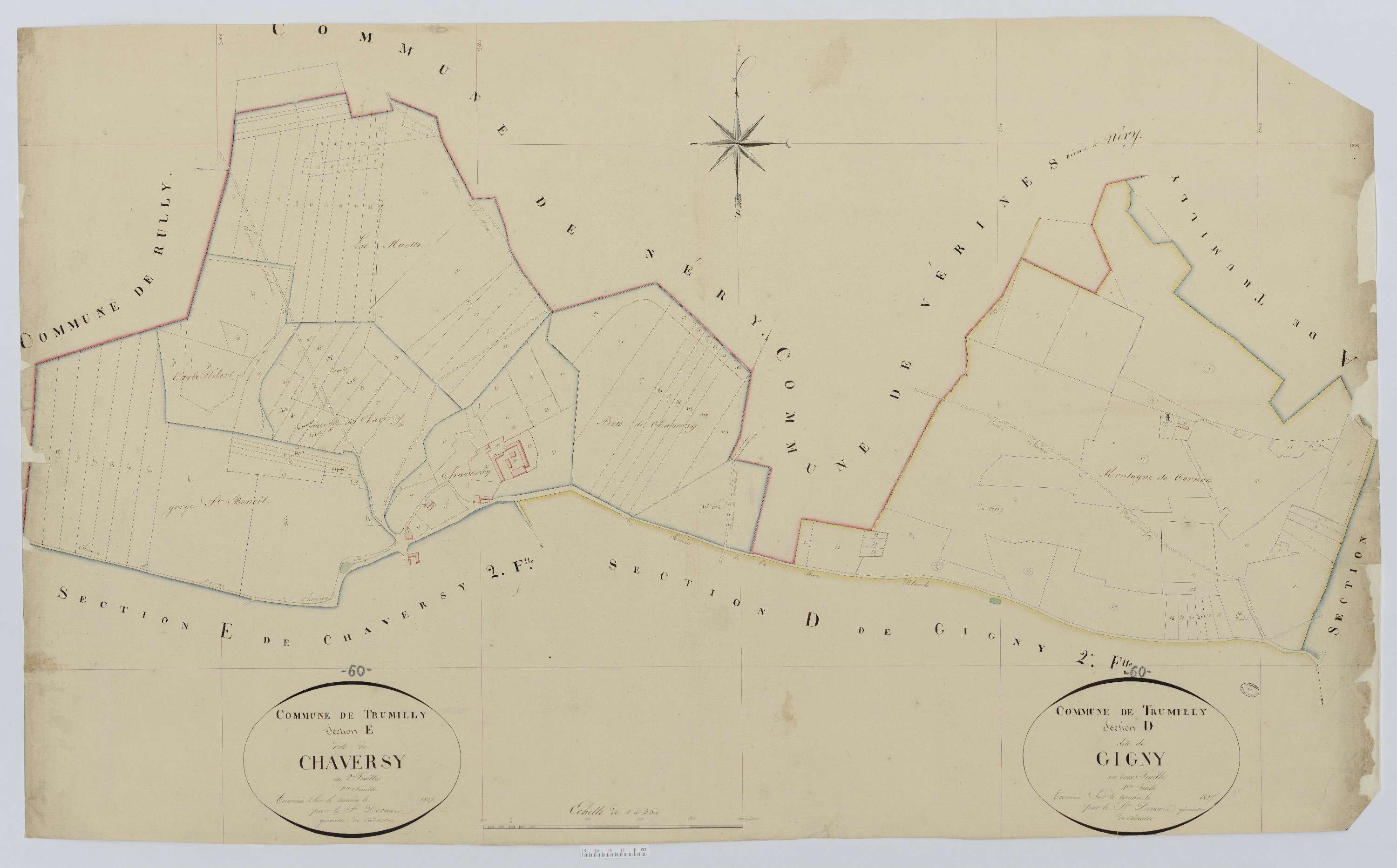 Trumilly - Cadastre napoléonien, section D1E1