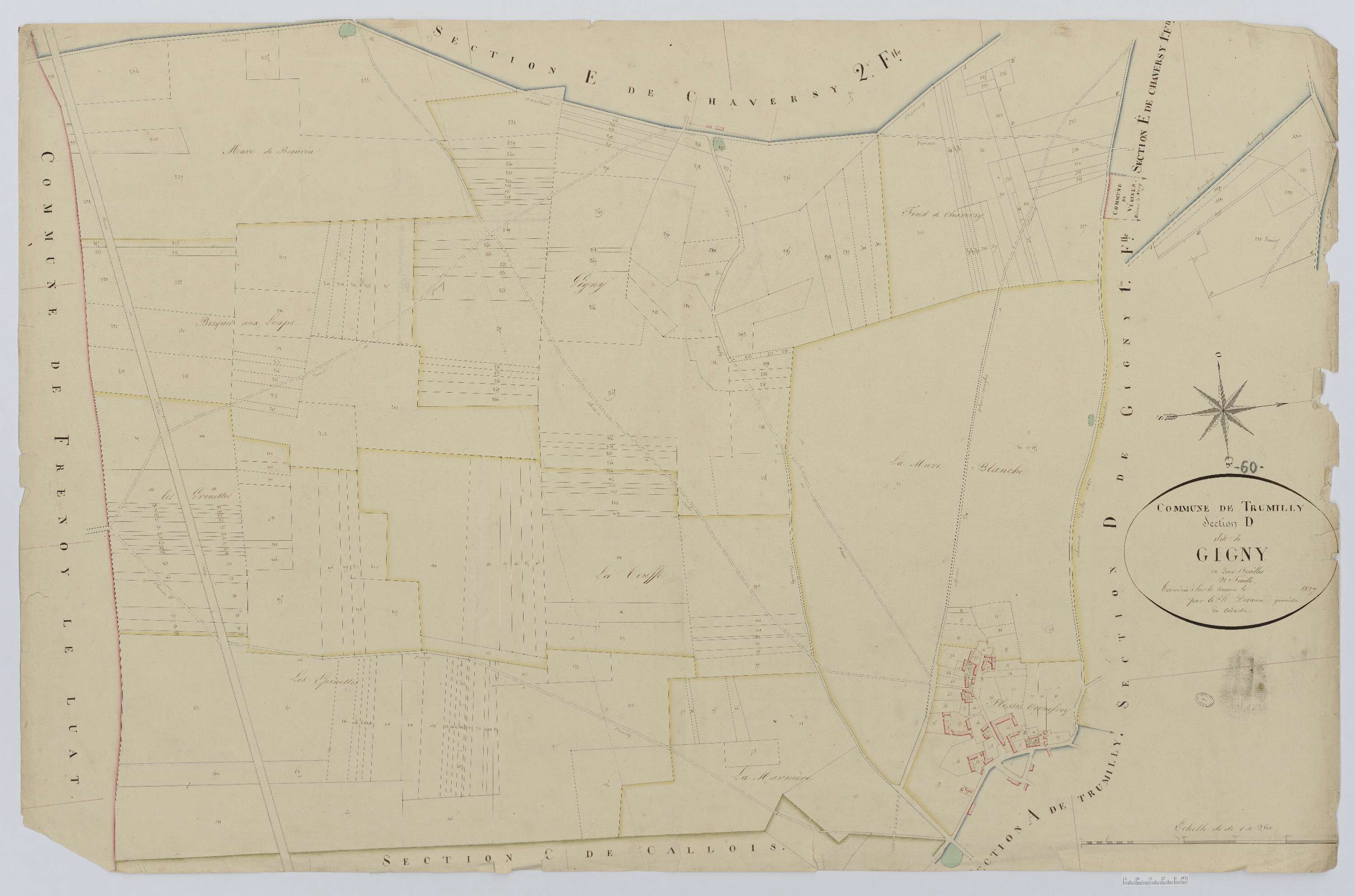 Trumilly - Cadastre napoléonien, section D2