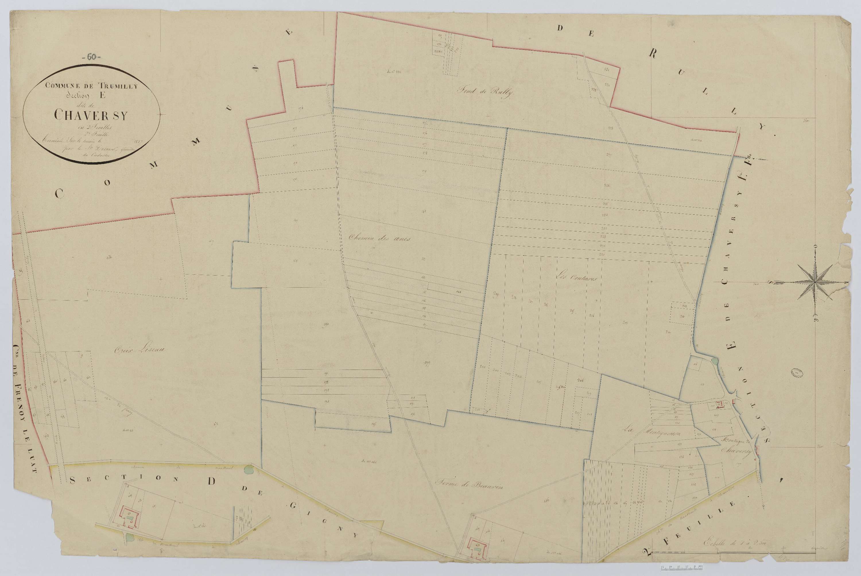 Trumilly - Cadastre napoléonien, section E2, feuille unique