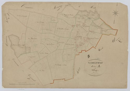 Vandélicourt - Cadastre napoléonien, section A, feuille unique