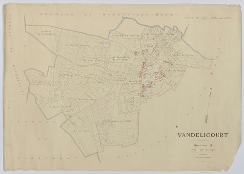 Vandélicourt - Cadastre napoléonien (copie), section A, feuille unique
