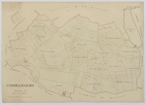 Vandélicourt - Cadastre napoléonien (copie), section B