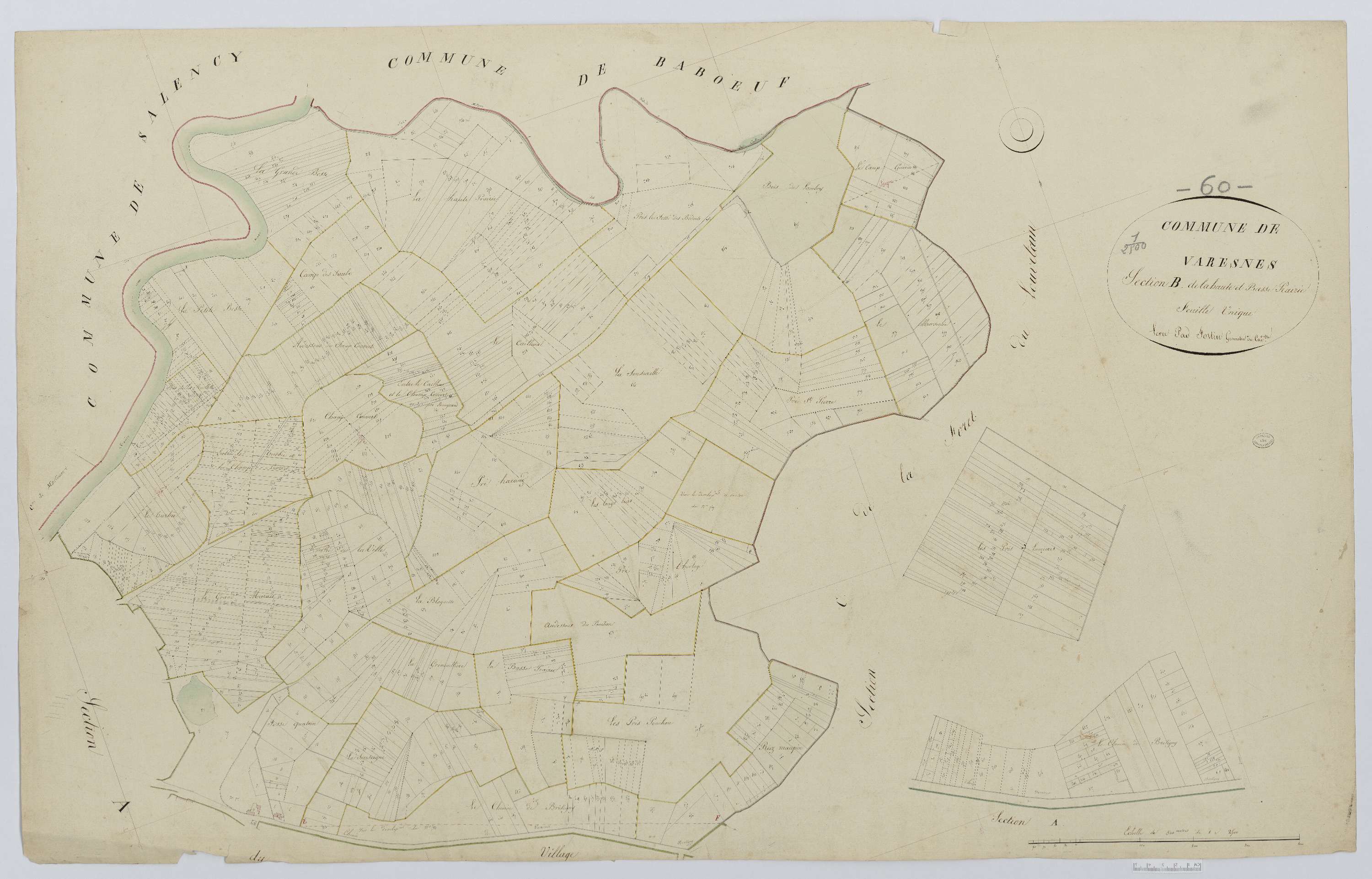 Varesnes - Cadastre napoléonien, section B