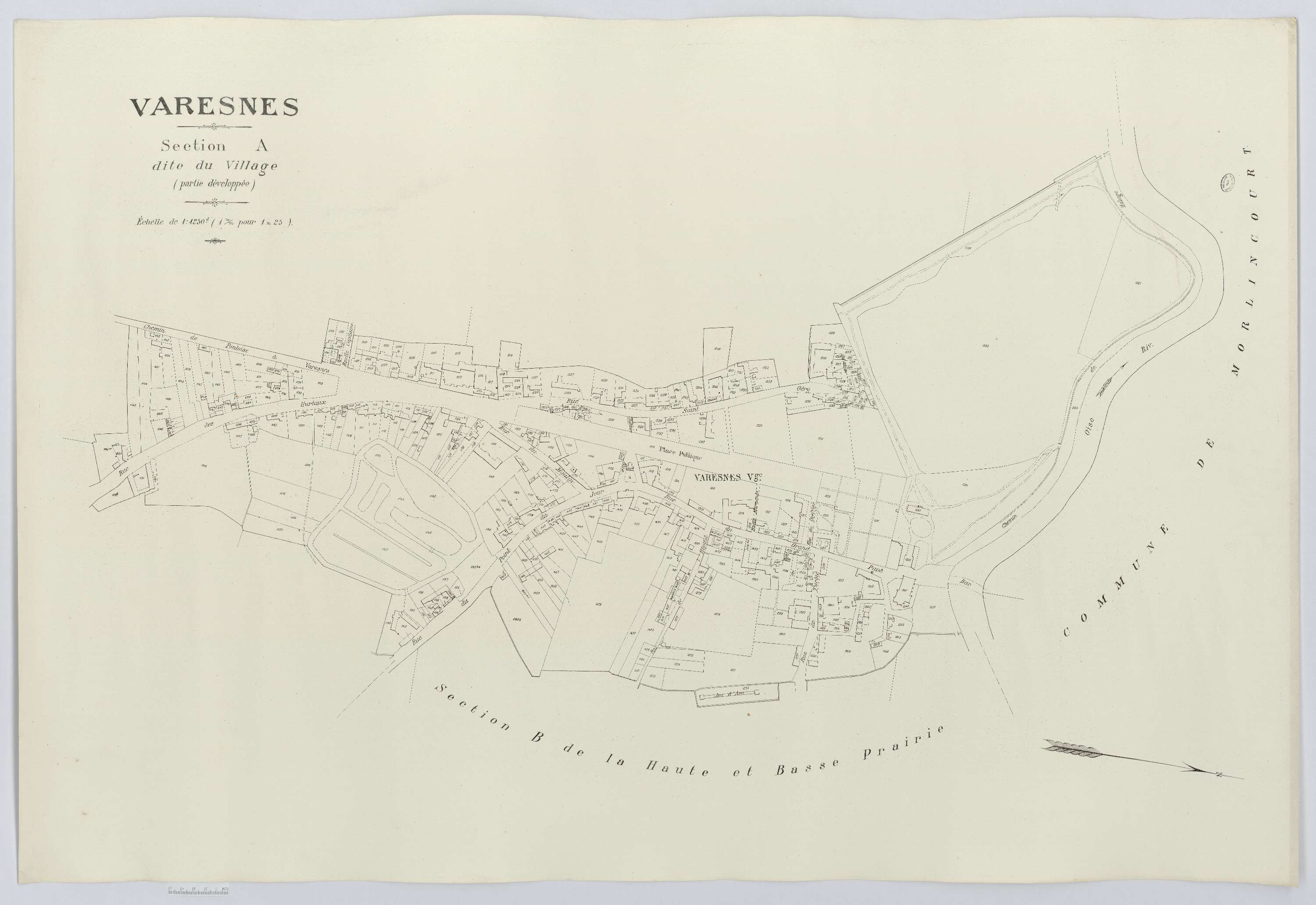 Varesnes - Cadastre napoléonien (copie), développement de la section A