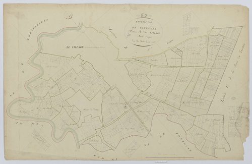Varesnes - Cadastre napoléonien, section A, feuille unique