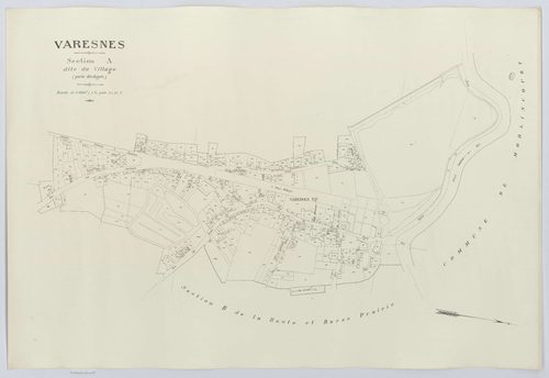 Varesnes - Cadastre napoléonien (copie), développement de la section A