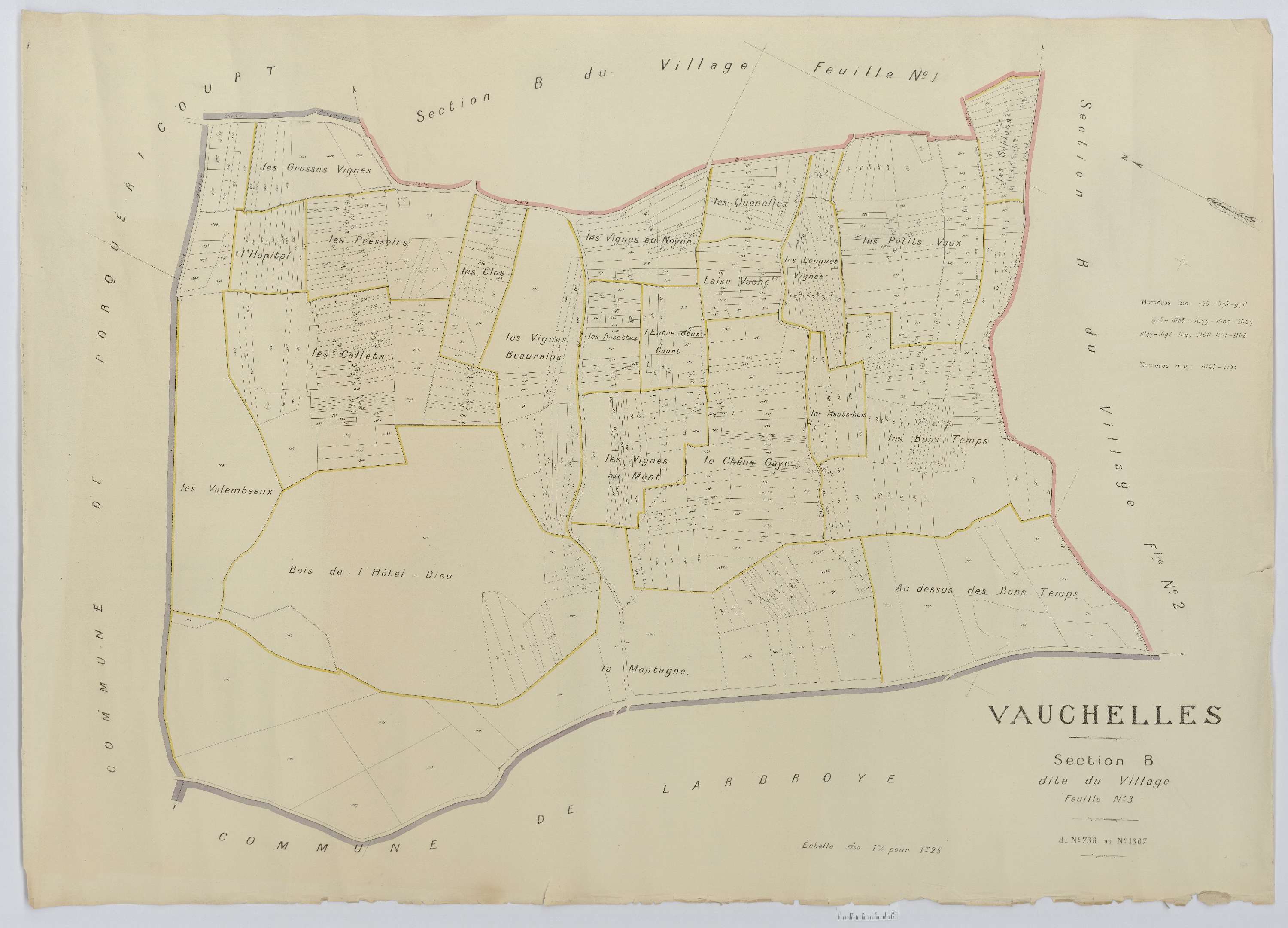Vauchelles - Cadastre napoléonien (copie), section B3