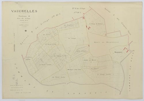 Vauchelles - Cadastre napoléonien (copie), section B2
