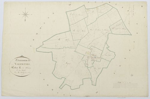 Vauciennes - Cadastre napoléonien, section E, feuille unique