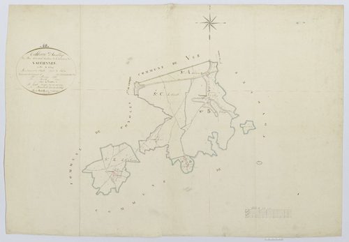 Vauciennes - Cadastre napoléonien, tableau d'assemblage