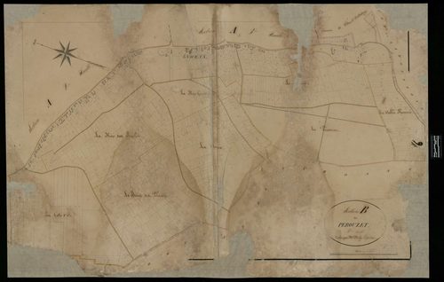 Le Vauroux - Cadastre napoléonien, section B2