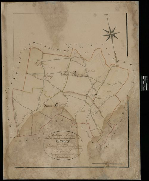 Le Vauroux - Cadastre napoléonien, tableau d'assemblage