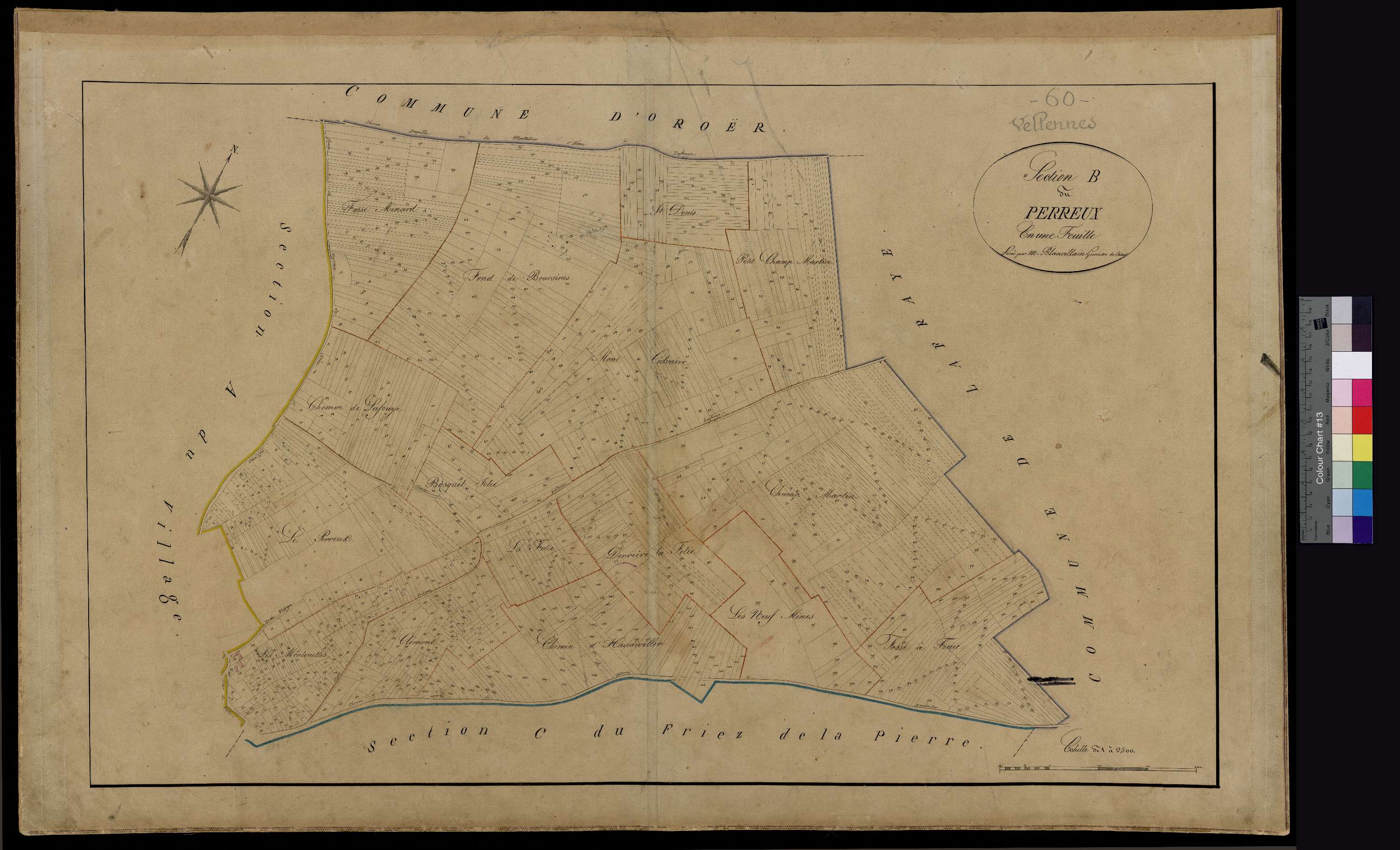 Velennes - Cadastre napoléonien, section B