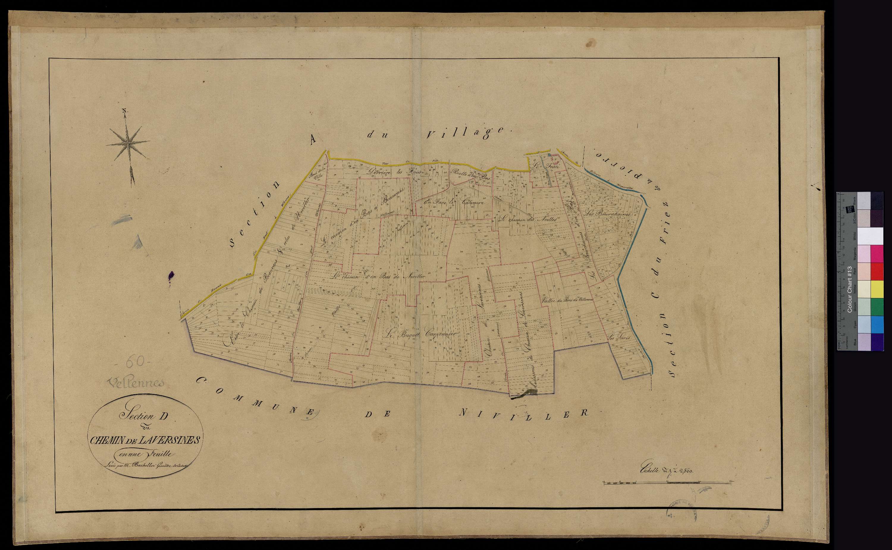 Velennes - Cadastre napoléonien, section D