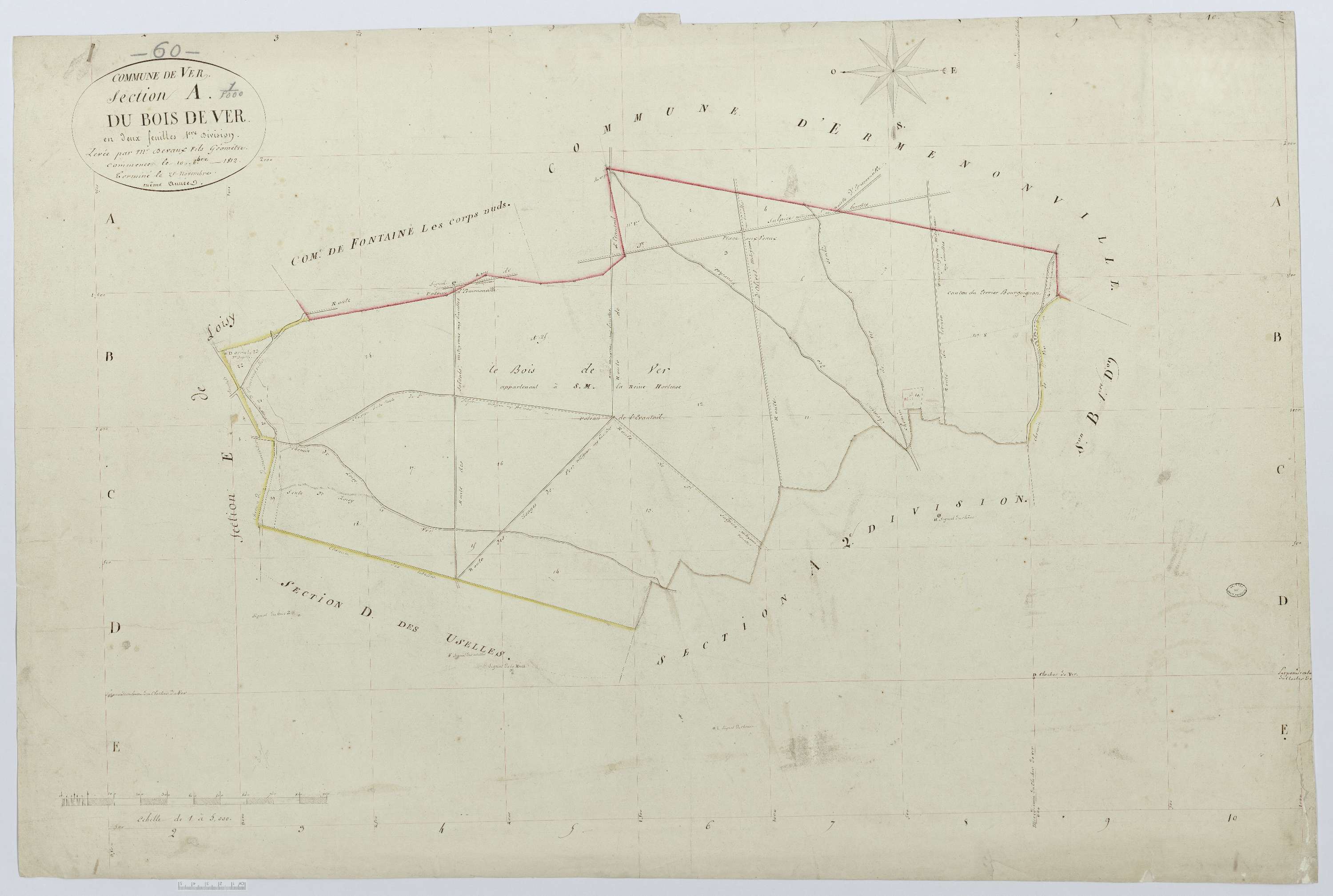Ver-sur-Launette - Cadastre napoléonien, section A1