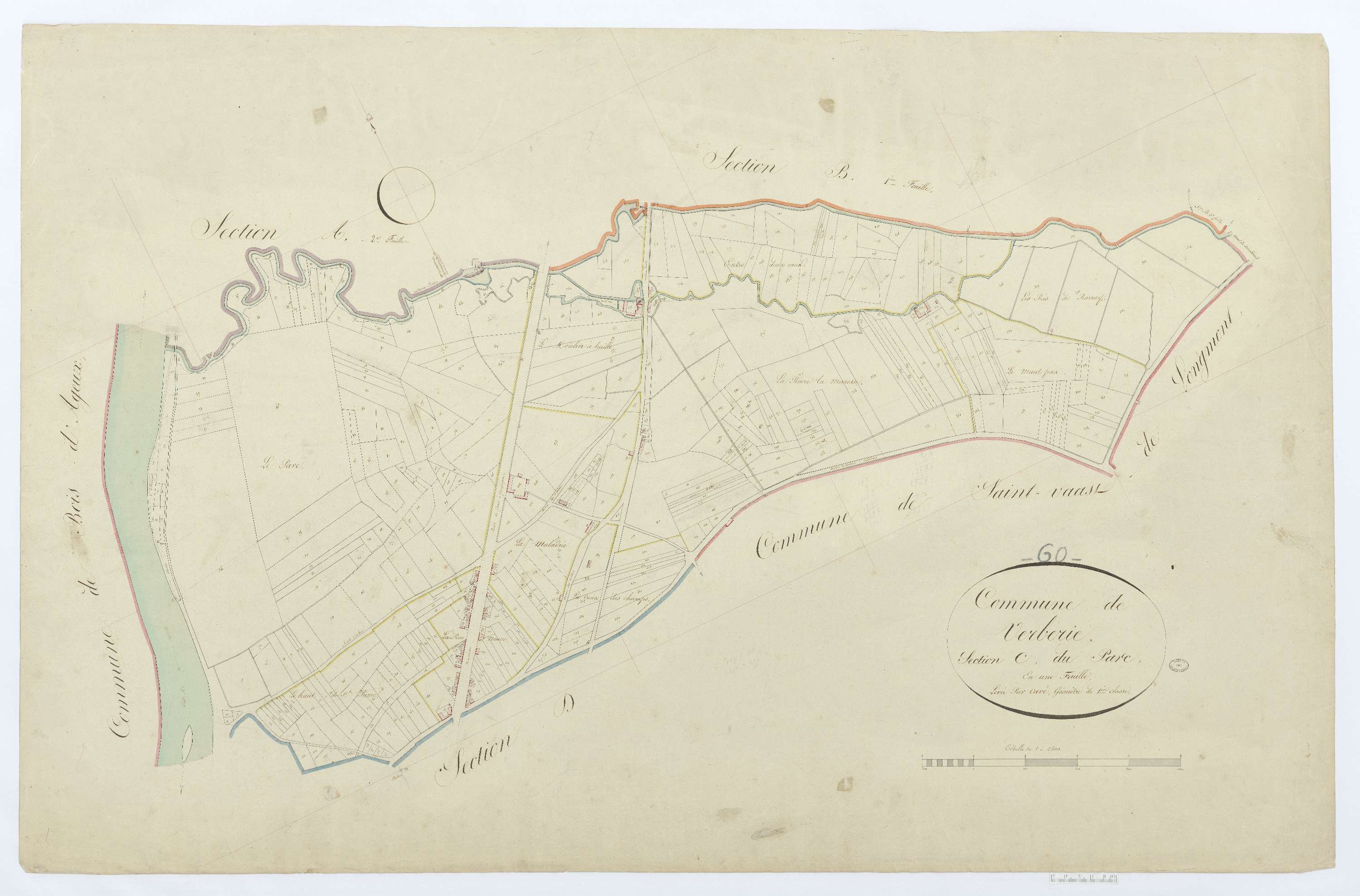 Verberie - Cadastre napoléonien, section C, feuille unique