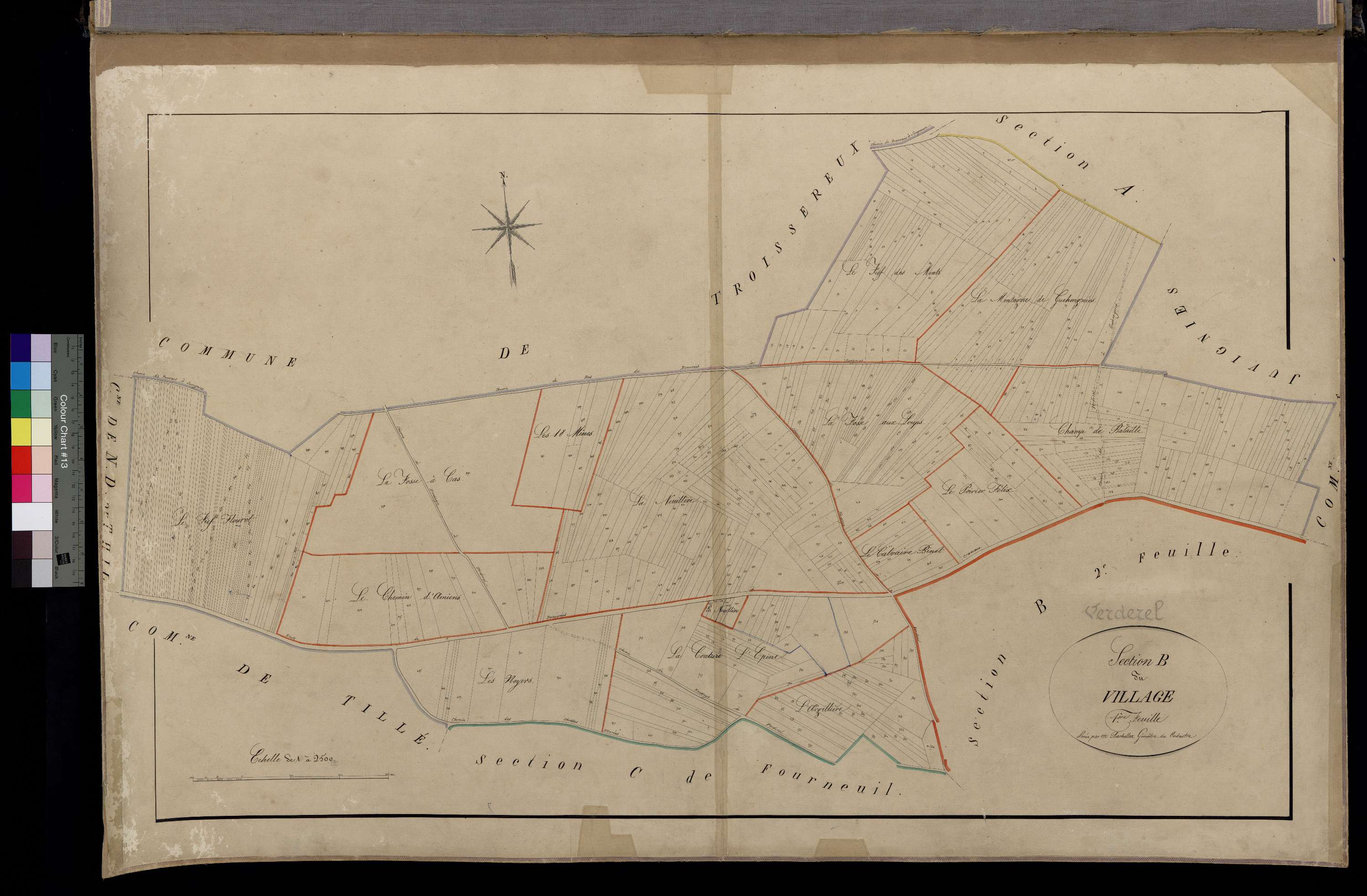 Verderel-lès-Sauqueuse - Cadastre napoléonien, section B1