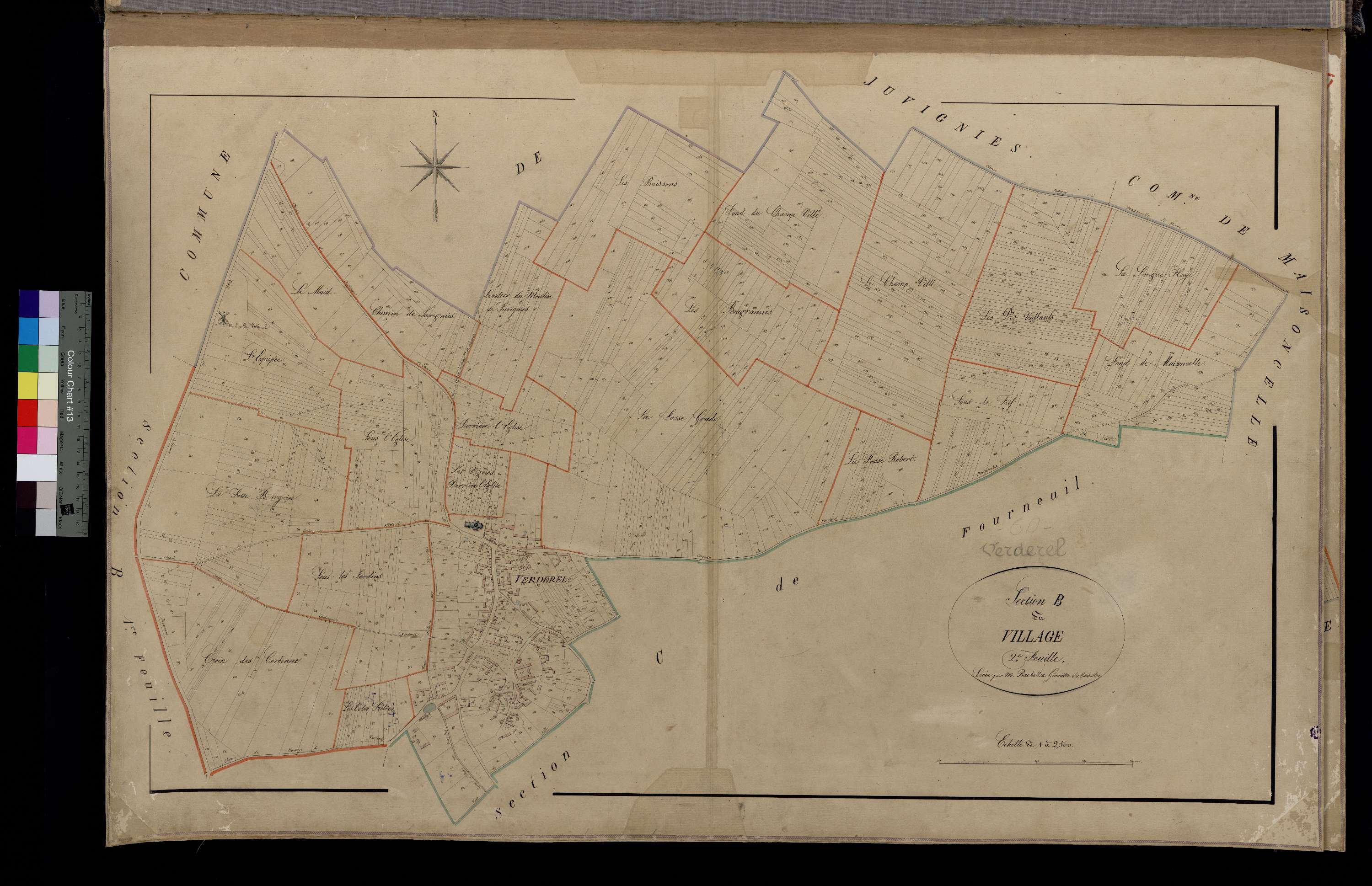 Verderel-lès-Sauqueuse - Cadastre napoléonien, section B2