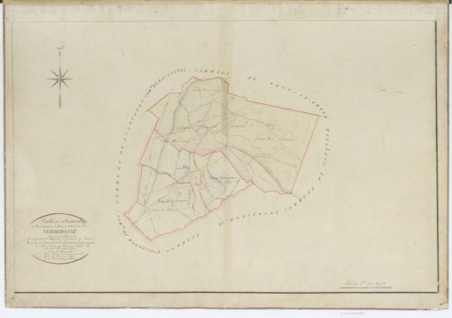 Verderonne - Cadastre napoléonien, tableau d'assemblage