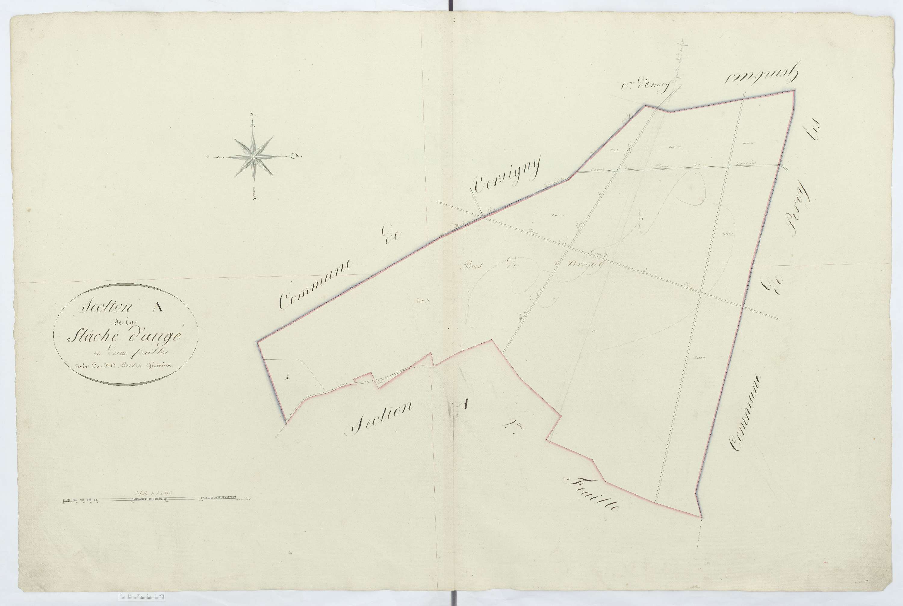 Versigny - Cadastre napoléonien, section A1 de Droiselles