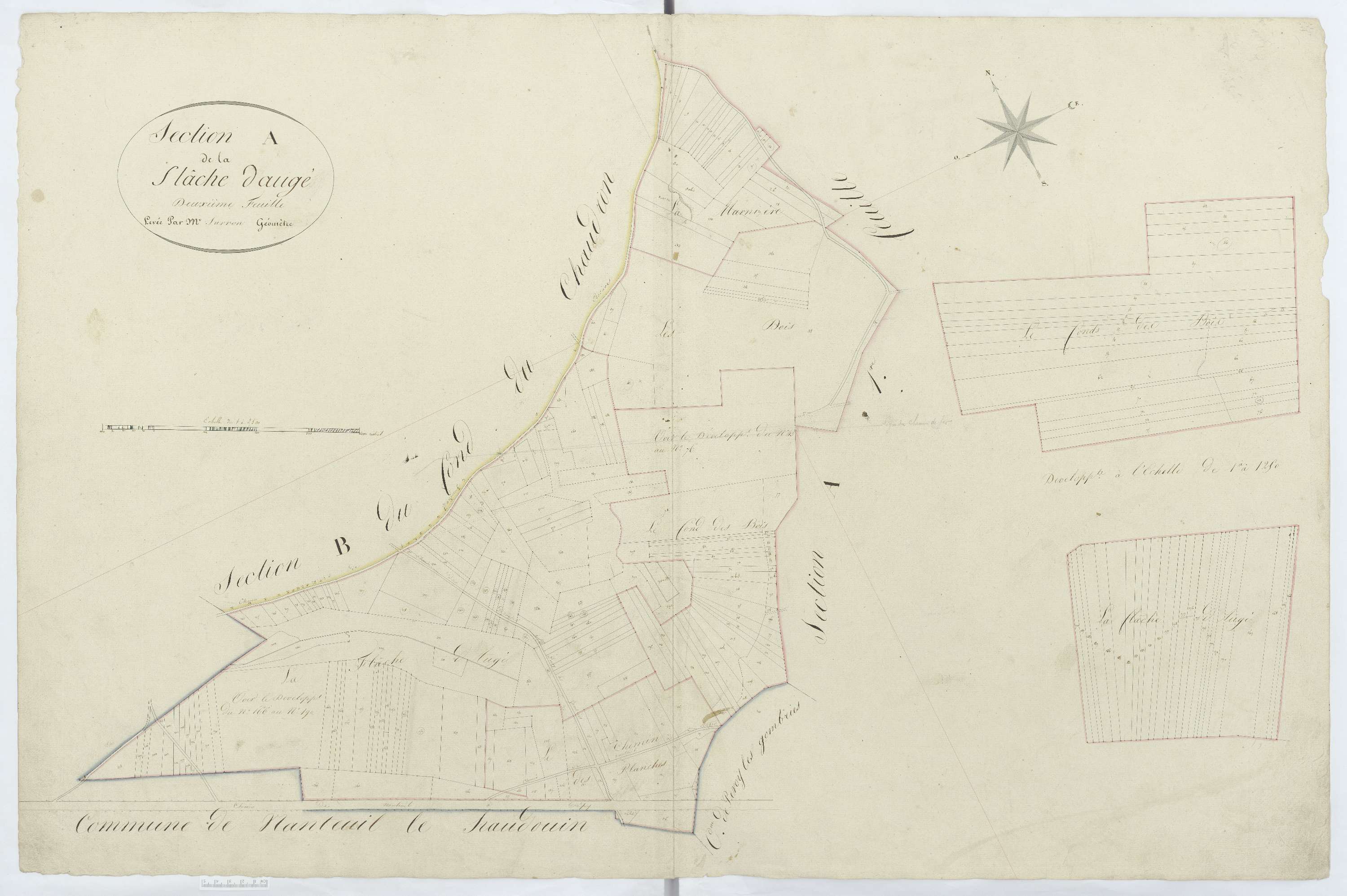 Versigny - Cadastre napoléonien, section A2 de Droiselles
