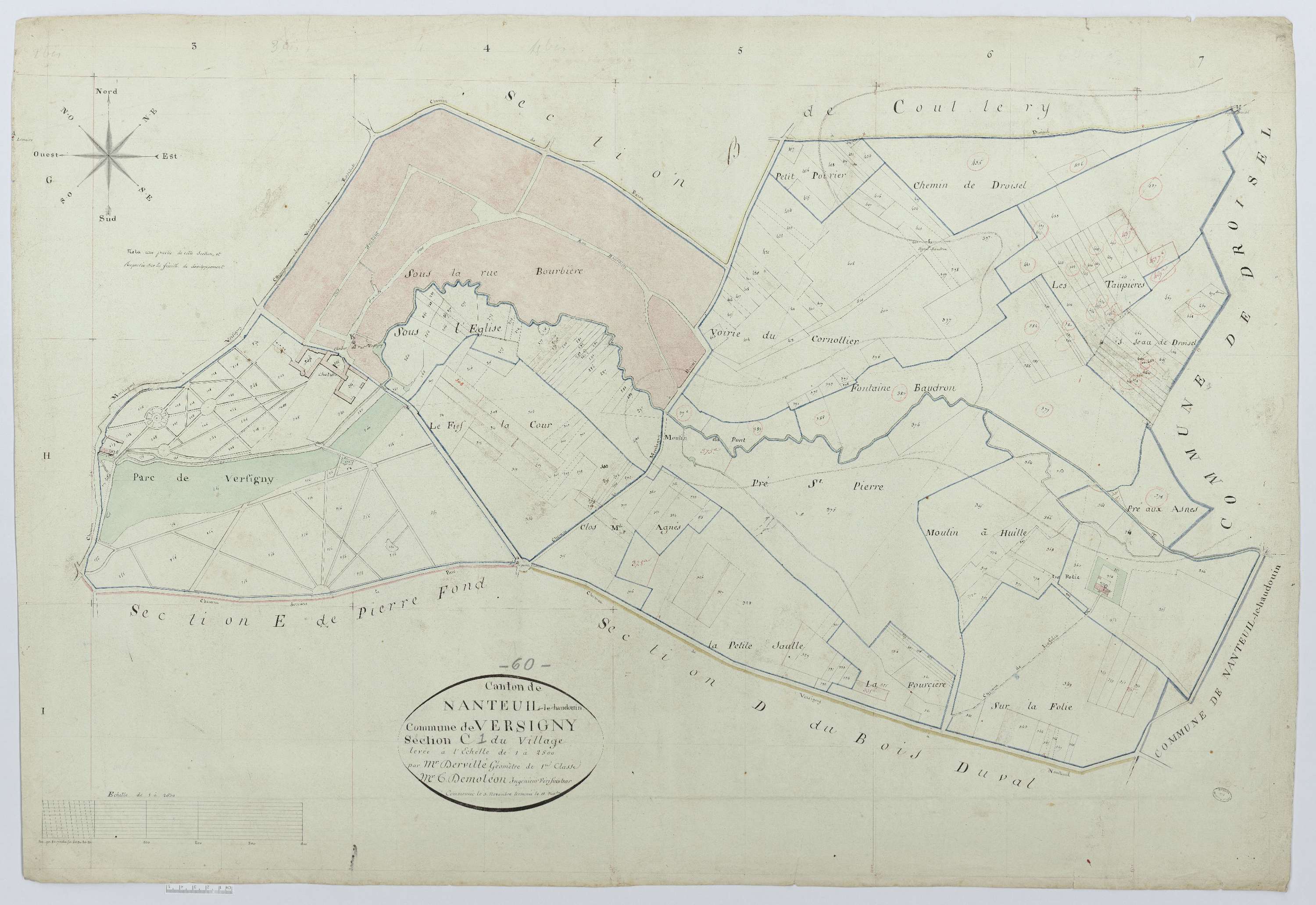 Versigny - Cadastre napoléonien, section C, feuille unique