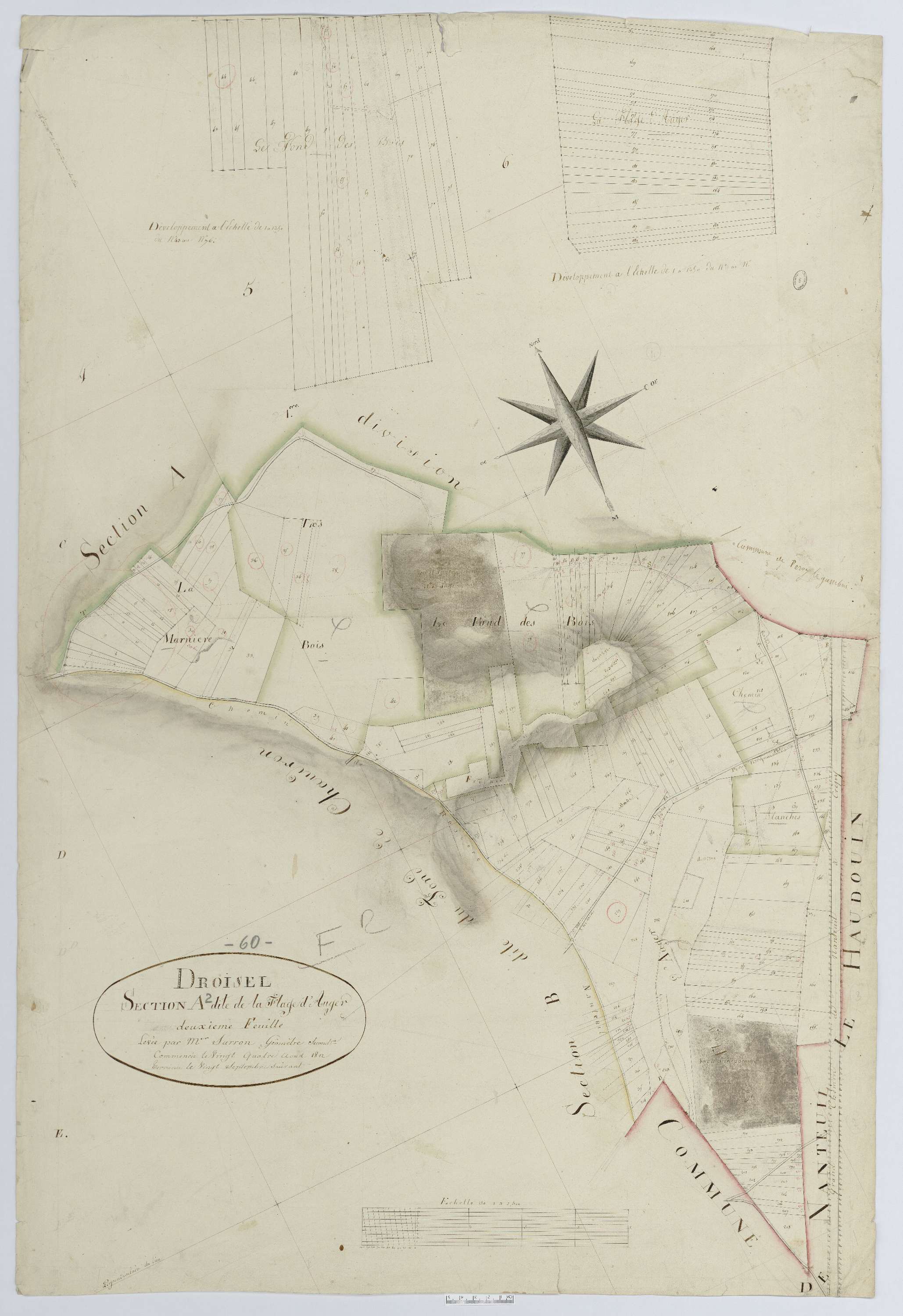 Versigny - Cadastre napoléonien, section A2 hameau de Droiselles