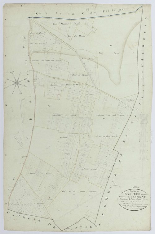 Versigny - Cadastre napoléonien, section D, feuille unique