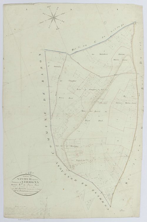 Versigny - Cadastre napoléonien, section E, feuille unique