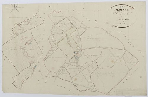 Versigny - Cadastre napoléonien, section C hameau de Droiselles , feuille unique