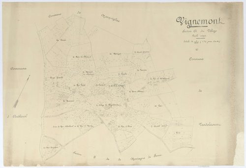Vignemont - Cadastre napoléonien (copie), section A, feuille unique