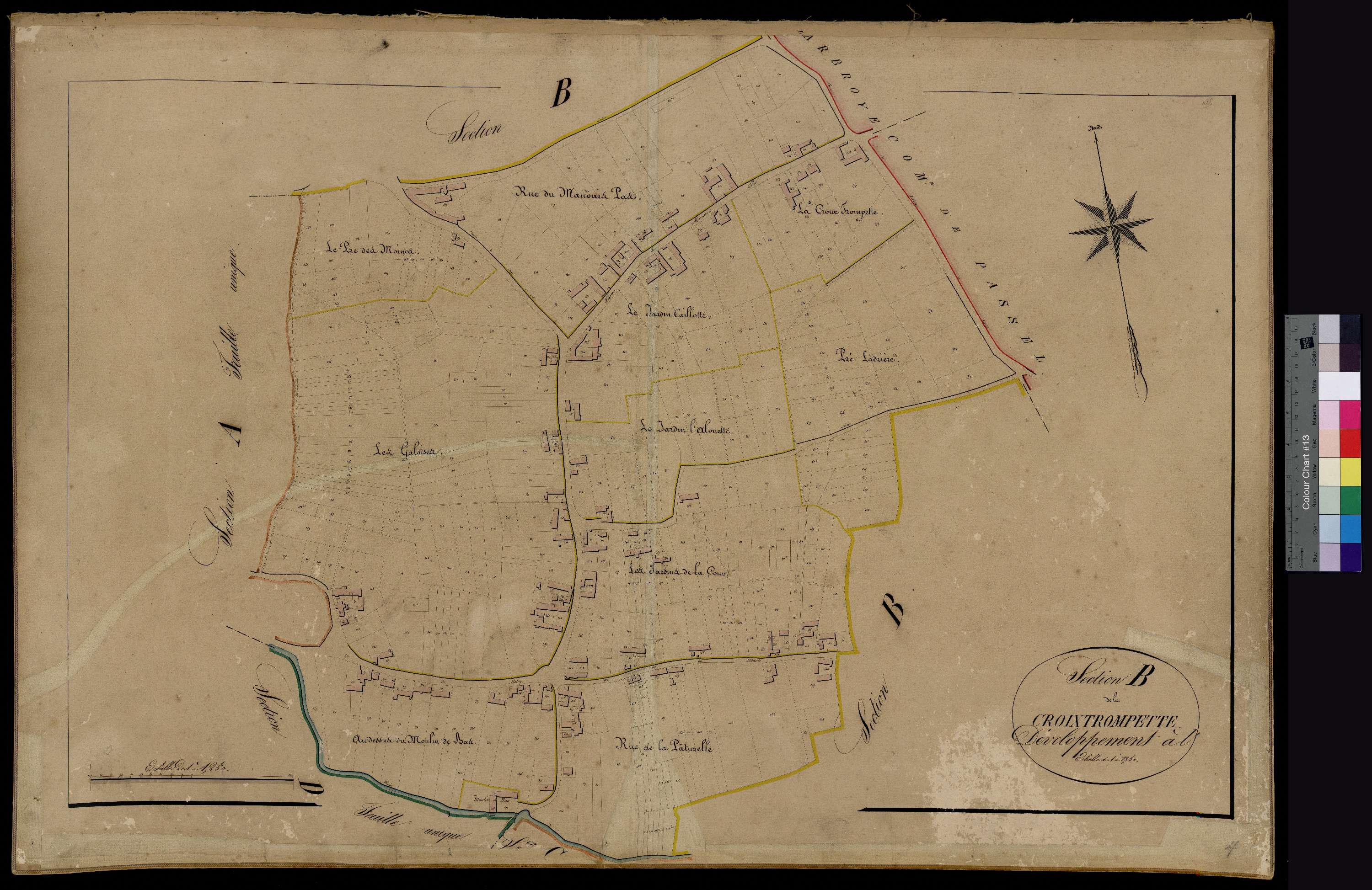 Ville - Cadastre napoléonien, section B, développement