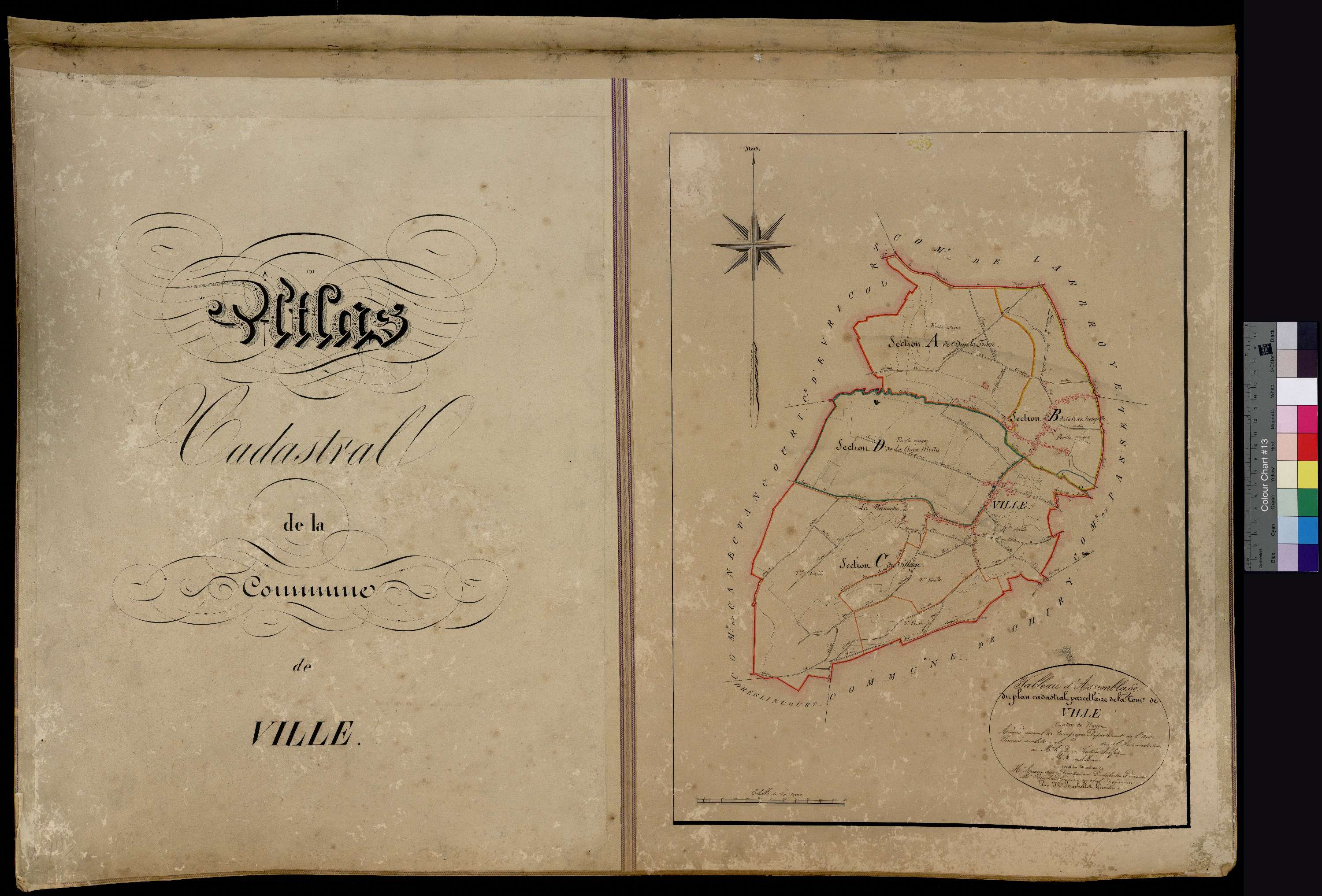 Ville - Cadastre napoléonien, tableau d'assemblage