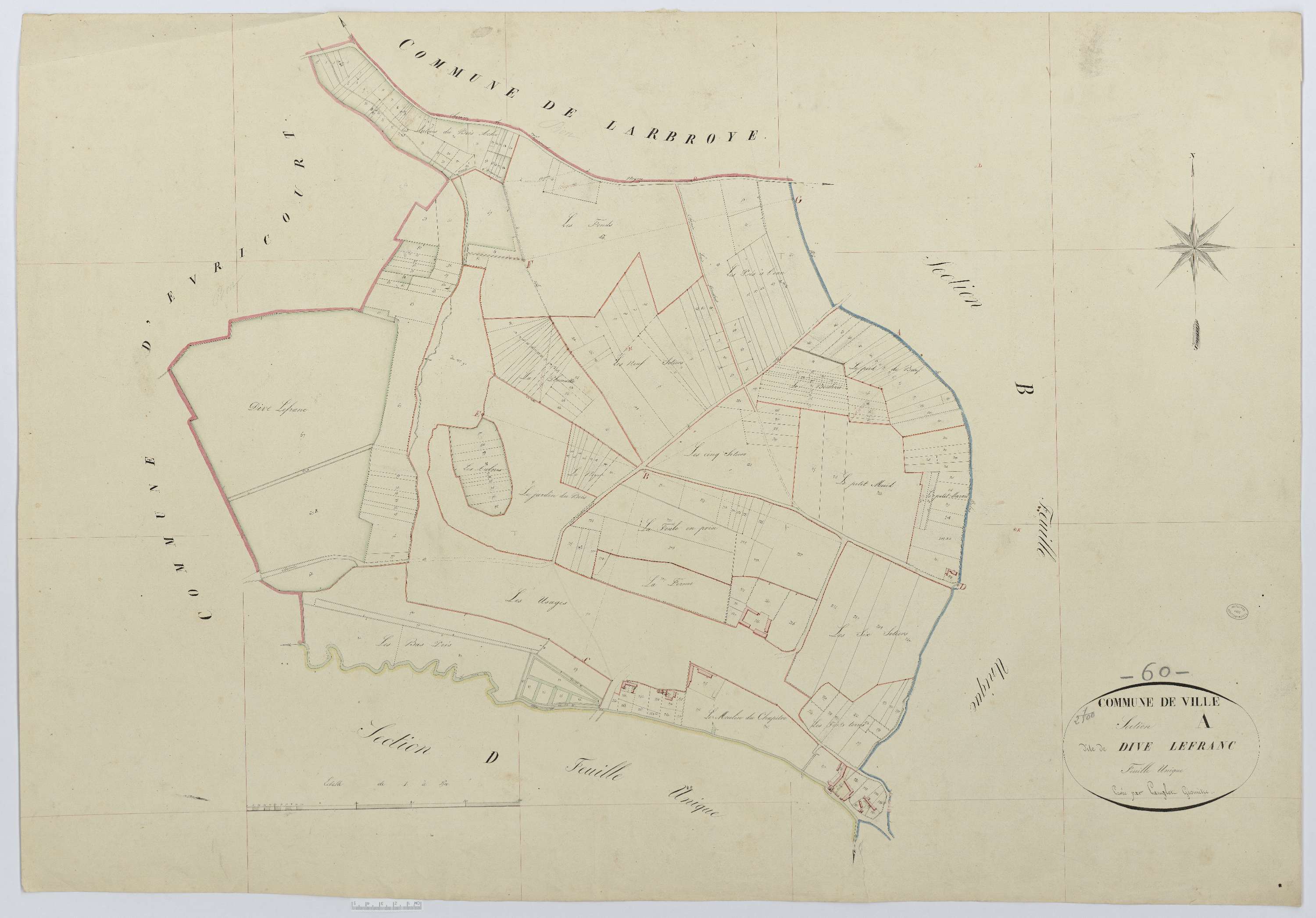 Ville - Cadastre napoléonien, section A, feuille unique