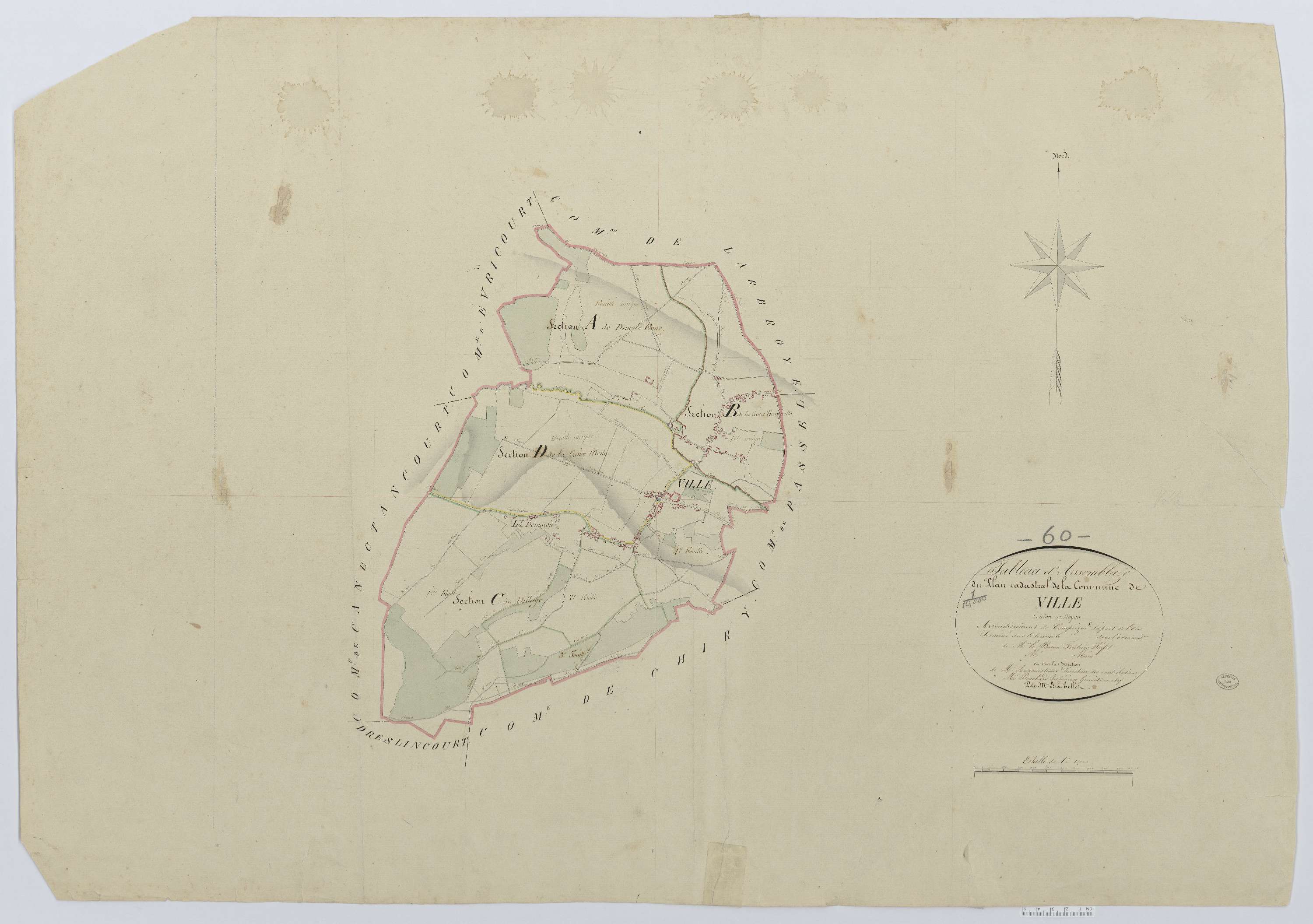 Ville - Cadastre napoléonien, tableau d'assemblage