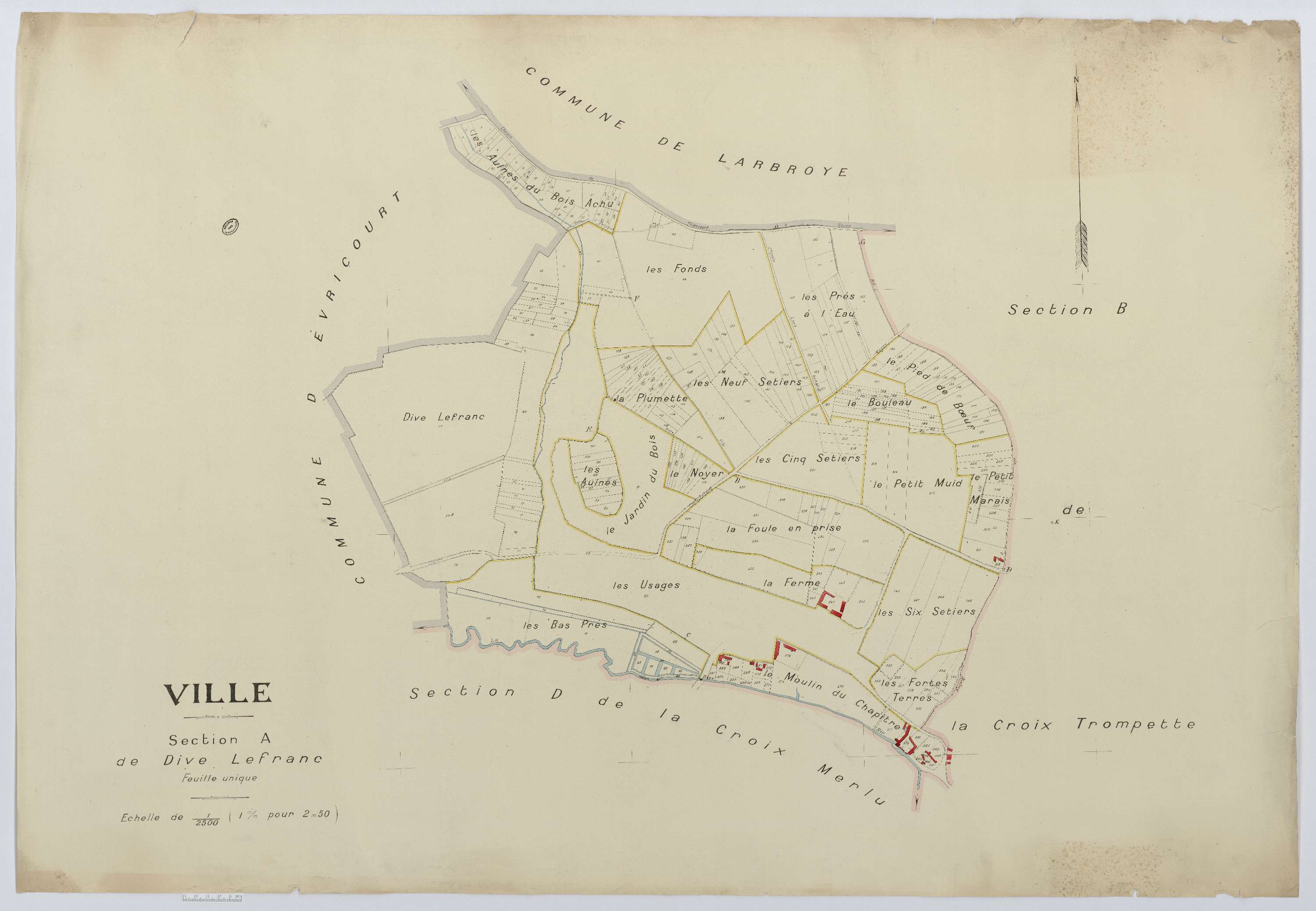 Ville - Cadastre napoléonien (copie), section A, feuille unique